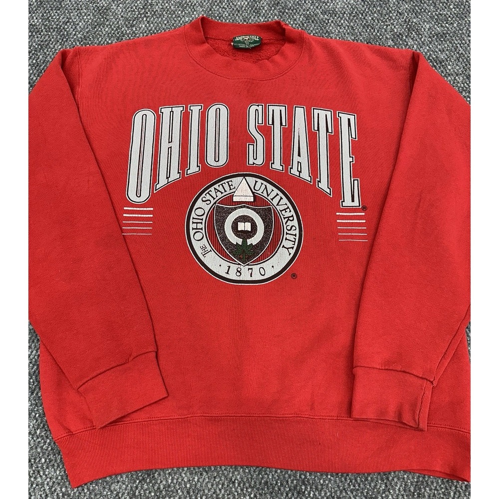 Vintage Ohio State University Buckeyes Men's XL Crewneck Sweatshirt Made in USA